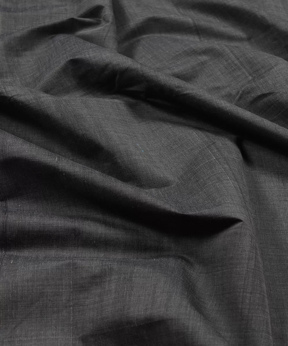 1.1m grey brown mangalgiri handwoven cotton fabric