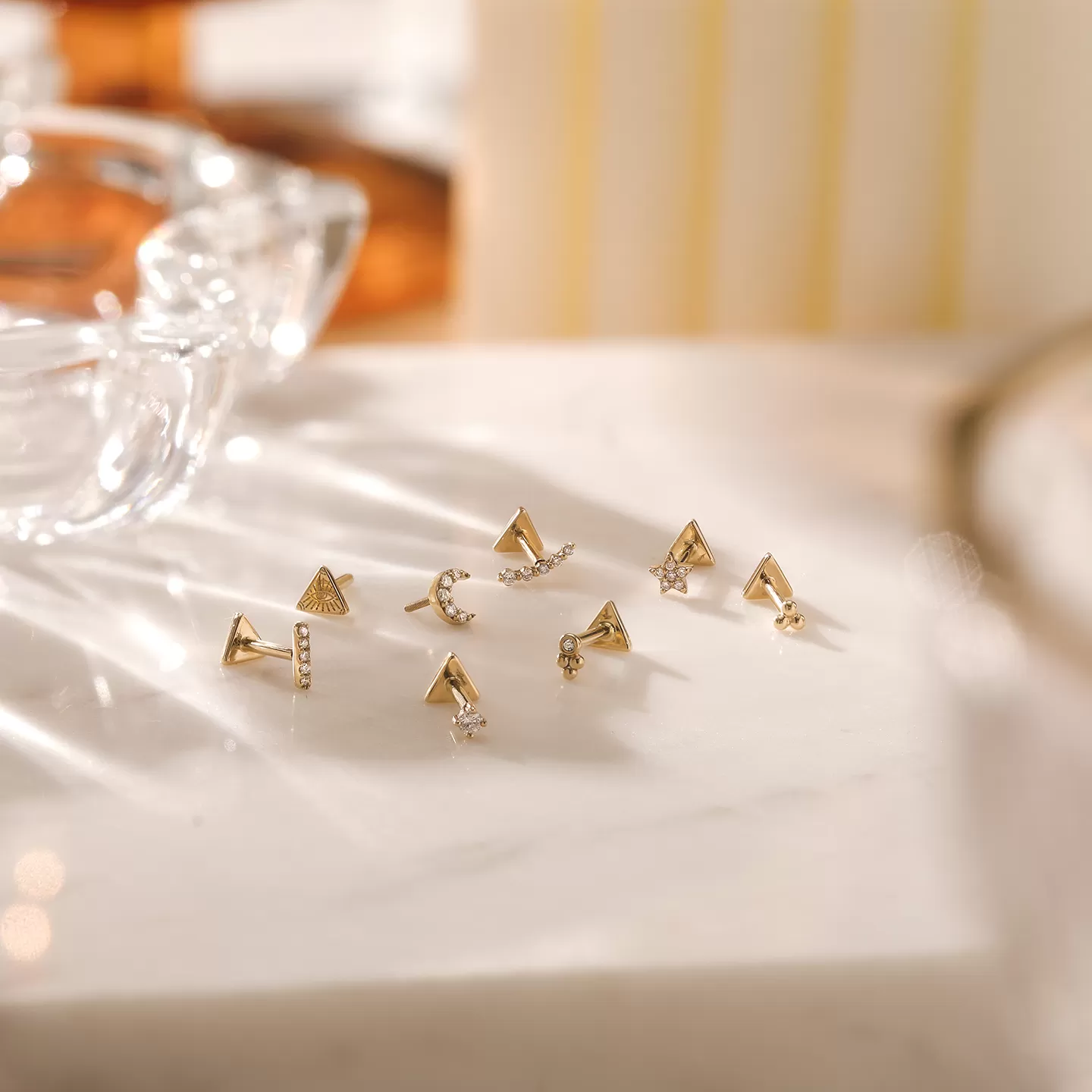 14k Mini Diamond Stud