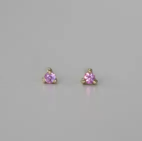 1.5 mm Pink Sapphire Dot Stud (Single)