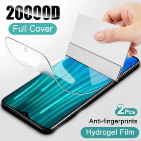 2Pcs Screen Protector For Xiaomi Redmi Note 9 8 7 6 5 Pro 9A 9C 8A 7A Hydrogel Film For Xiaomi Mi 11