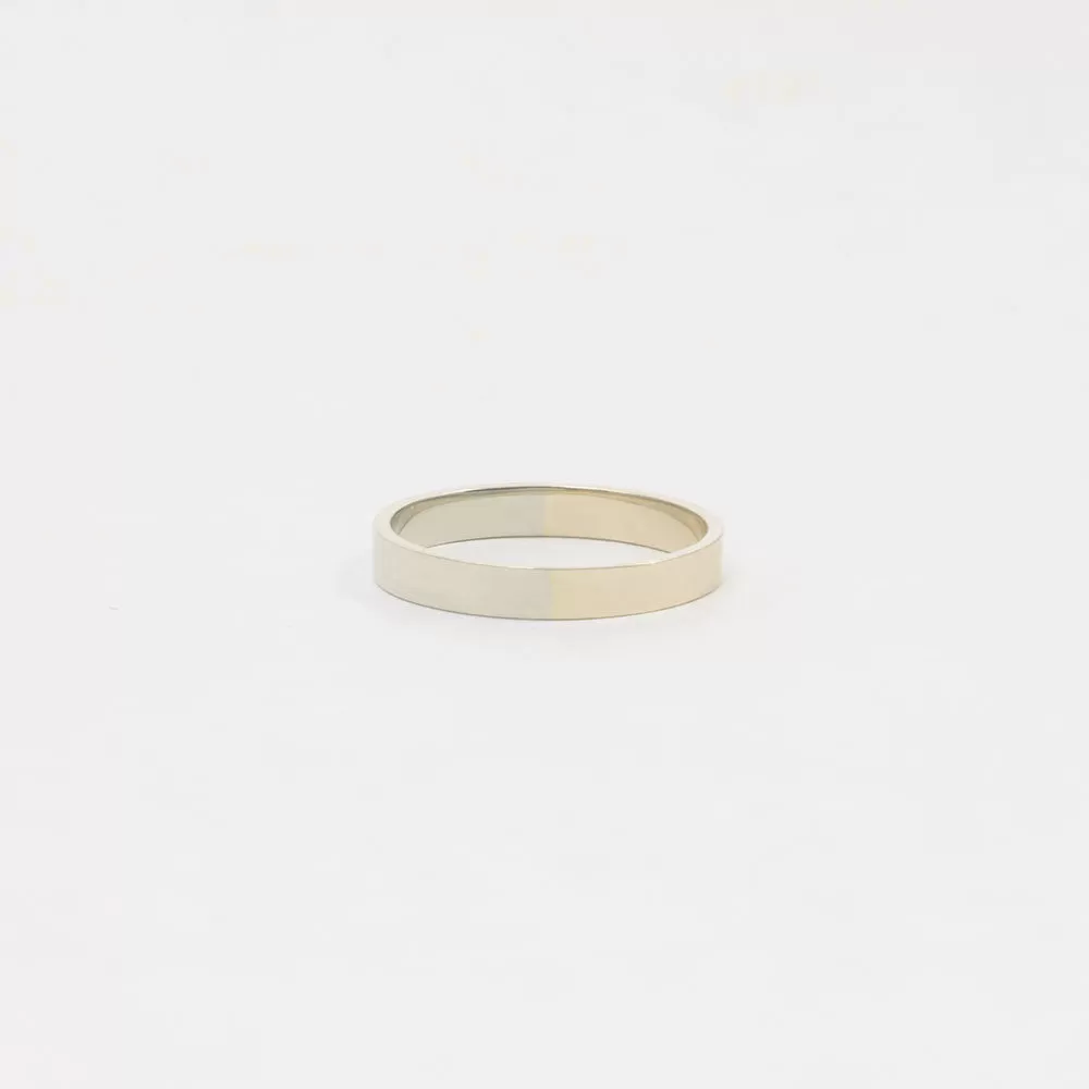 3mm Yellow and White Gold Band