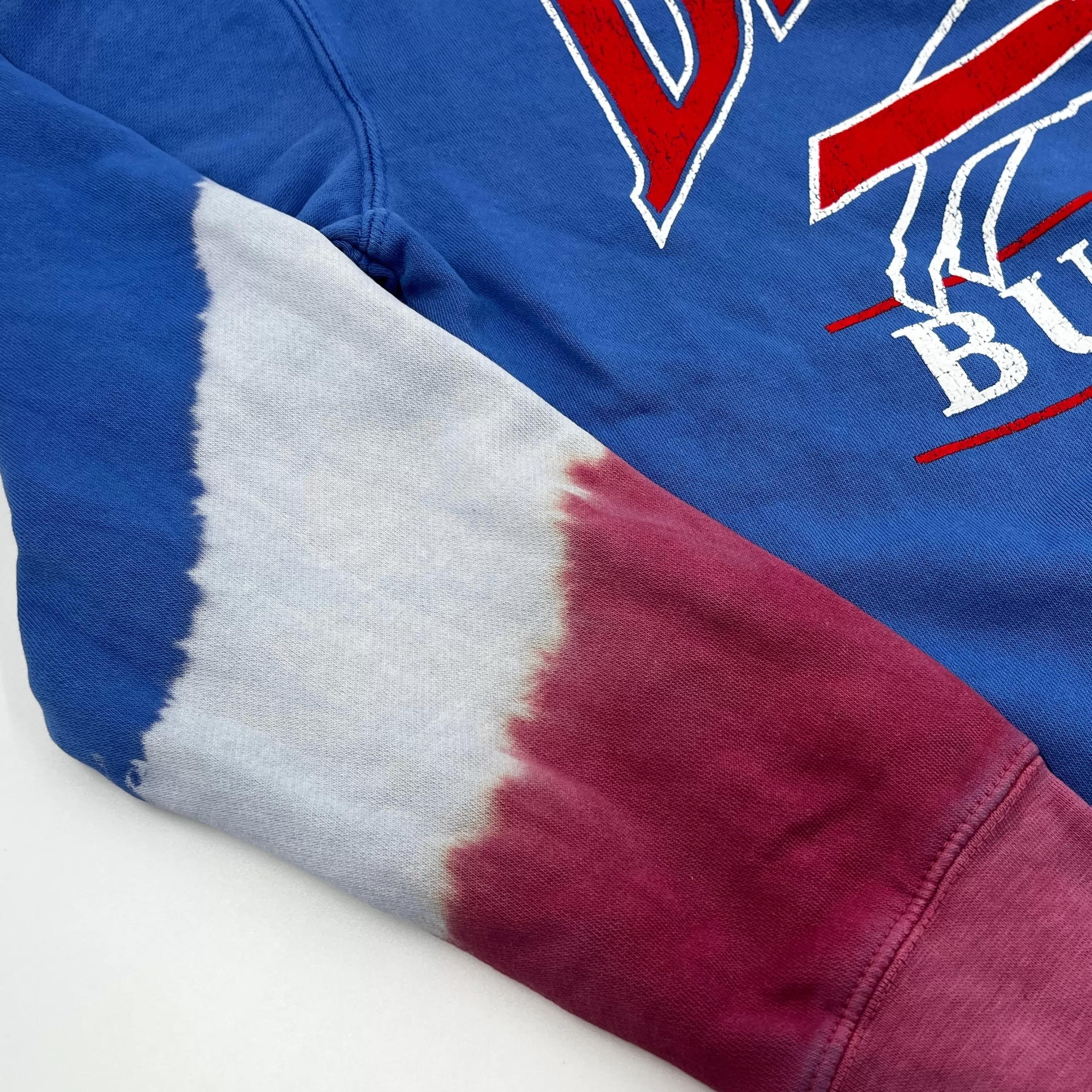 '47 Brand Buffalo Bills Cadet Blue With Tie Dye Sleeves Crewneck