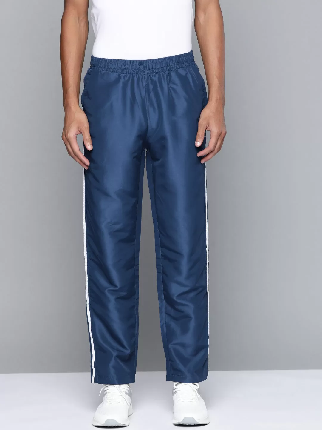 Alcis Men Blue and White Track Pants