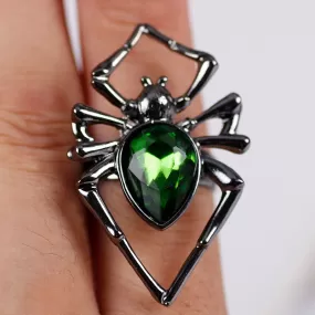 Amazing Crystal Adjustable Spider Ring