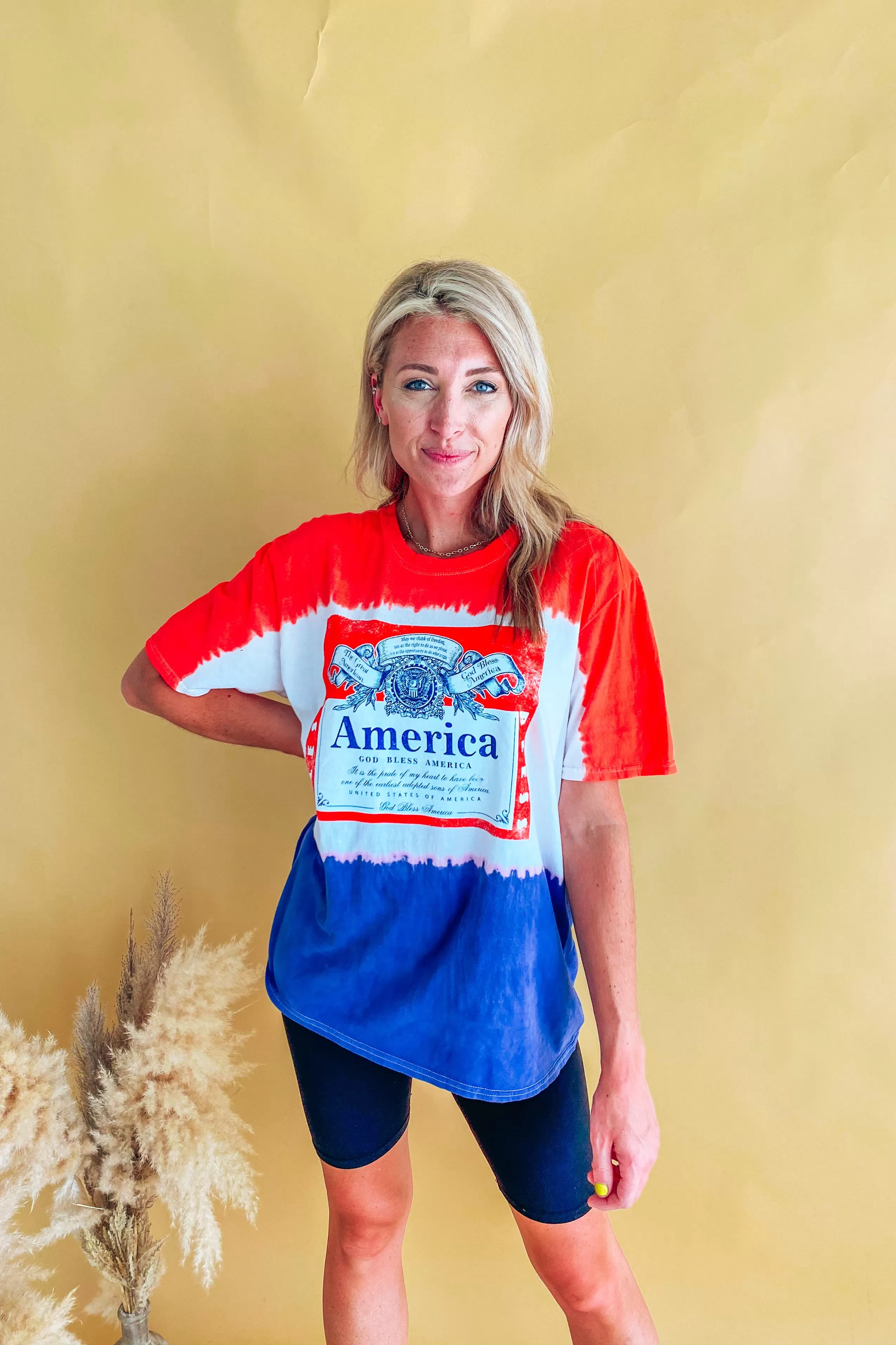 America Tie-Dye Oversized Tall Tee