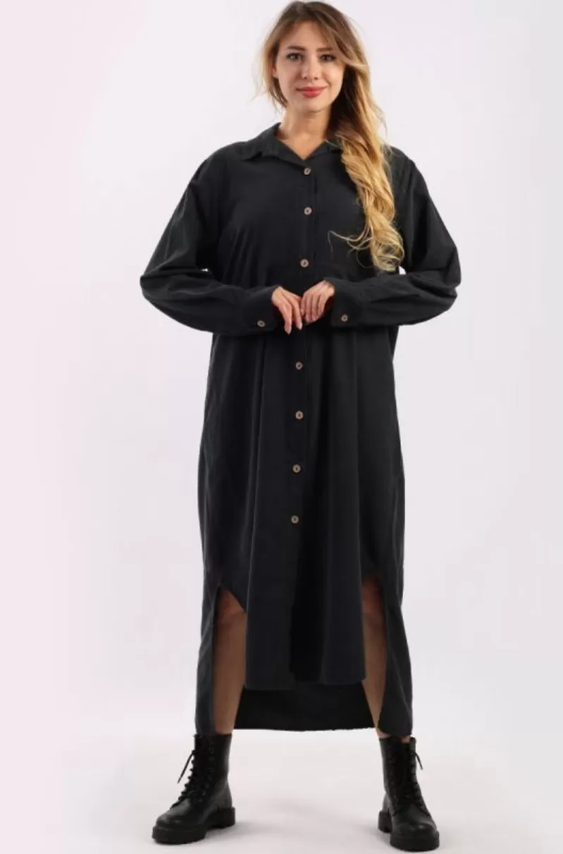 Anne   Kate Italian Corduroy Shirt Dress