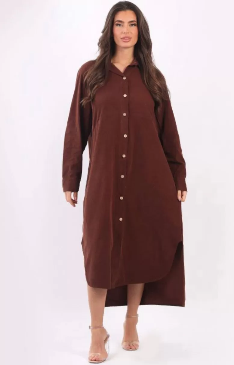 Anne   Kate Italian Corduroy Shirt Dress