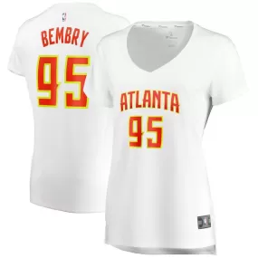 Atlanta Hawks DeAndre' Bembry Fanatics Branded Replica Fast Break Player Association Jersey Womens - White | Ireland K2520I5