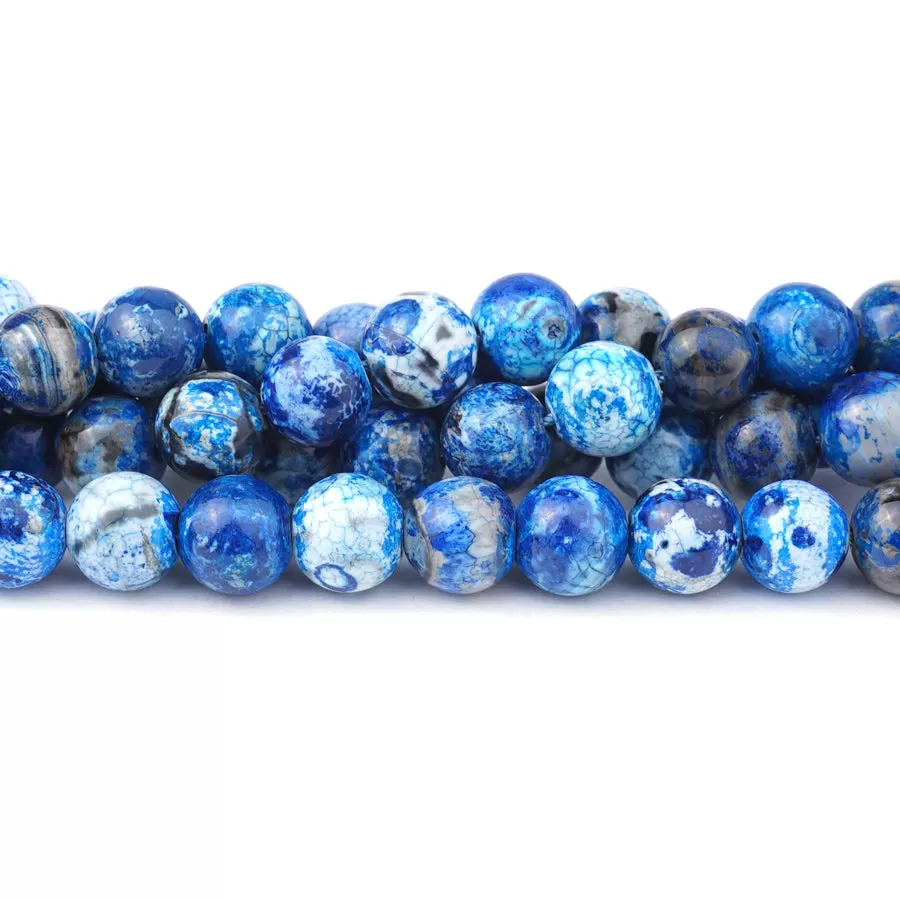 Azure Agate 10mm Round - 15-16 Inch