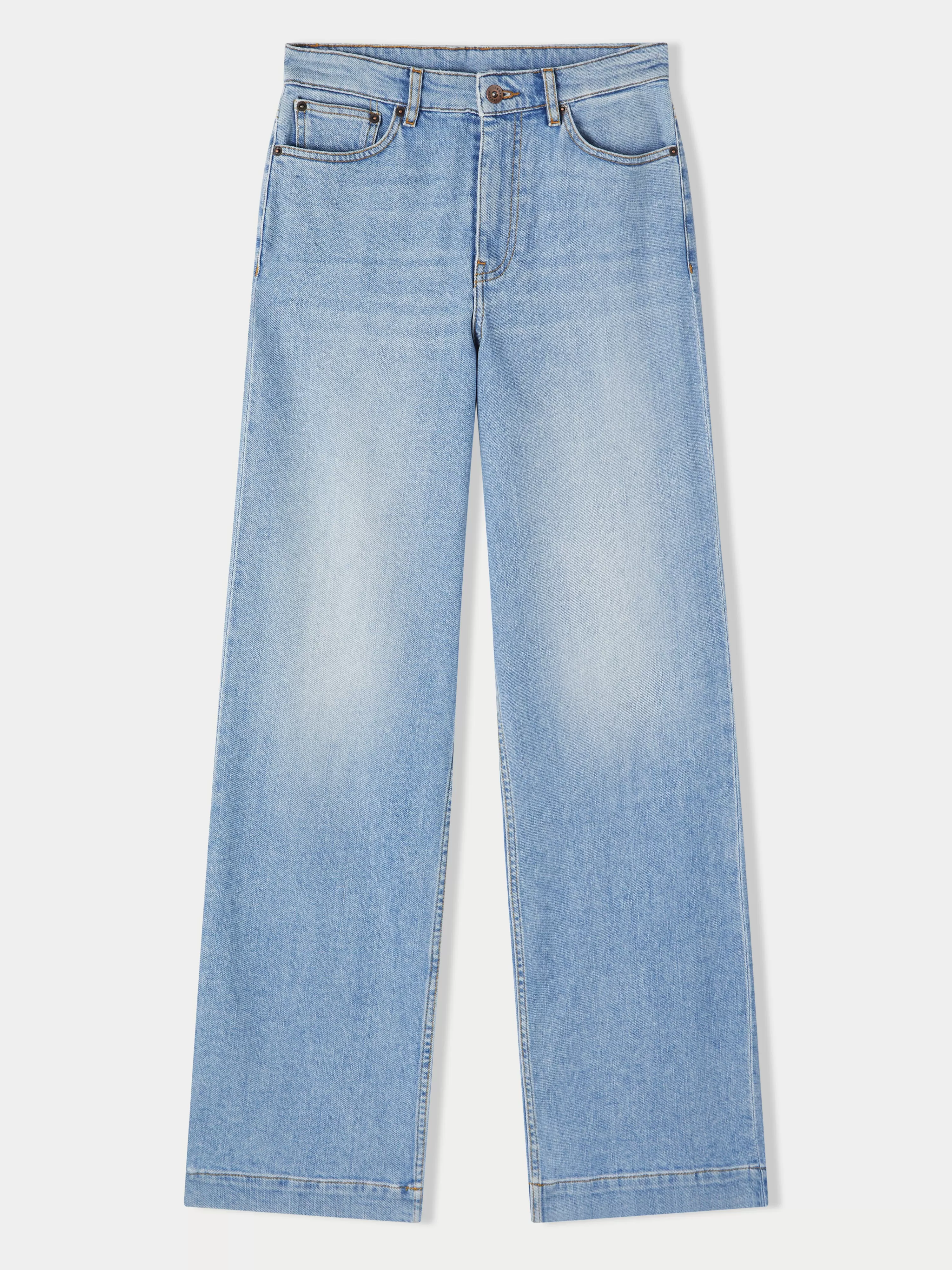 Balfour Long Wide Leg Jean | Light Blue Wash