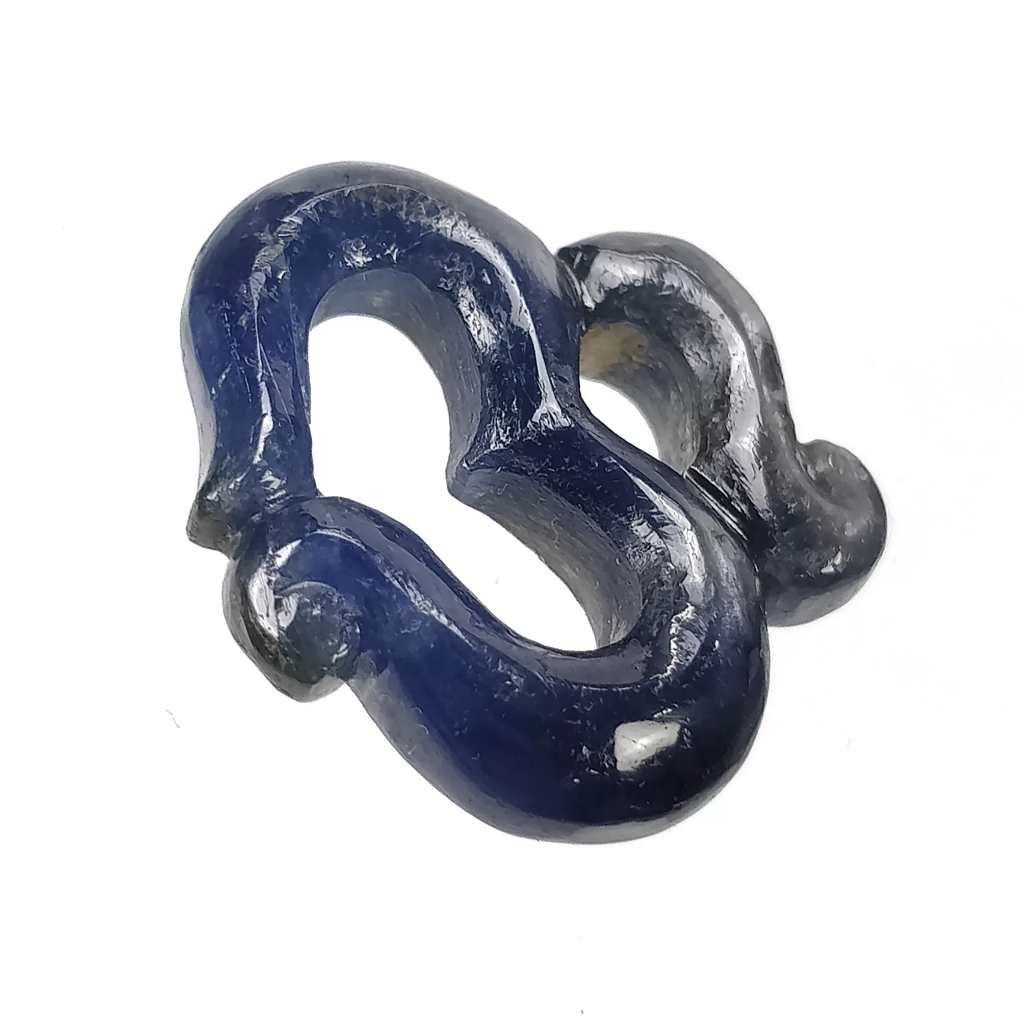 BLUE SAPPHIRE Gemstone Carving : 29.30cts Natural Untreated Unheated Sapphire Hand Carved OM 27*21mm (With Video)