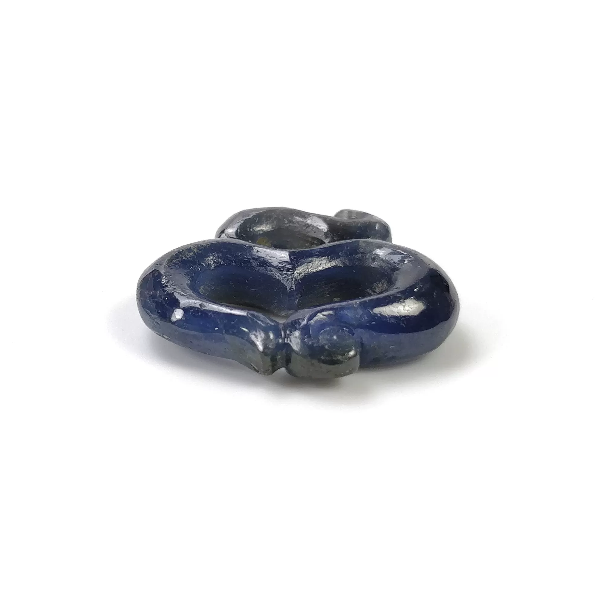 BLUE SAPPHIRE Gemstone Carving : 29.30cts Natural Untreated Unheated Sapphire Hand Carved OM 27*21mm (With Video)