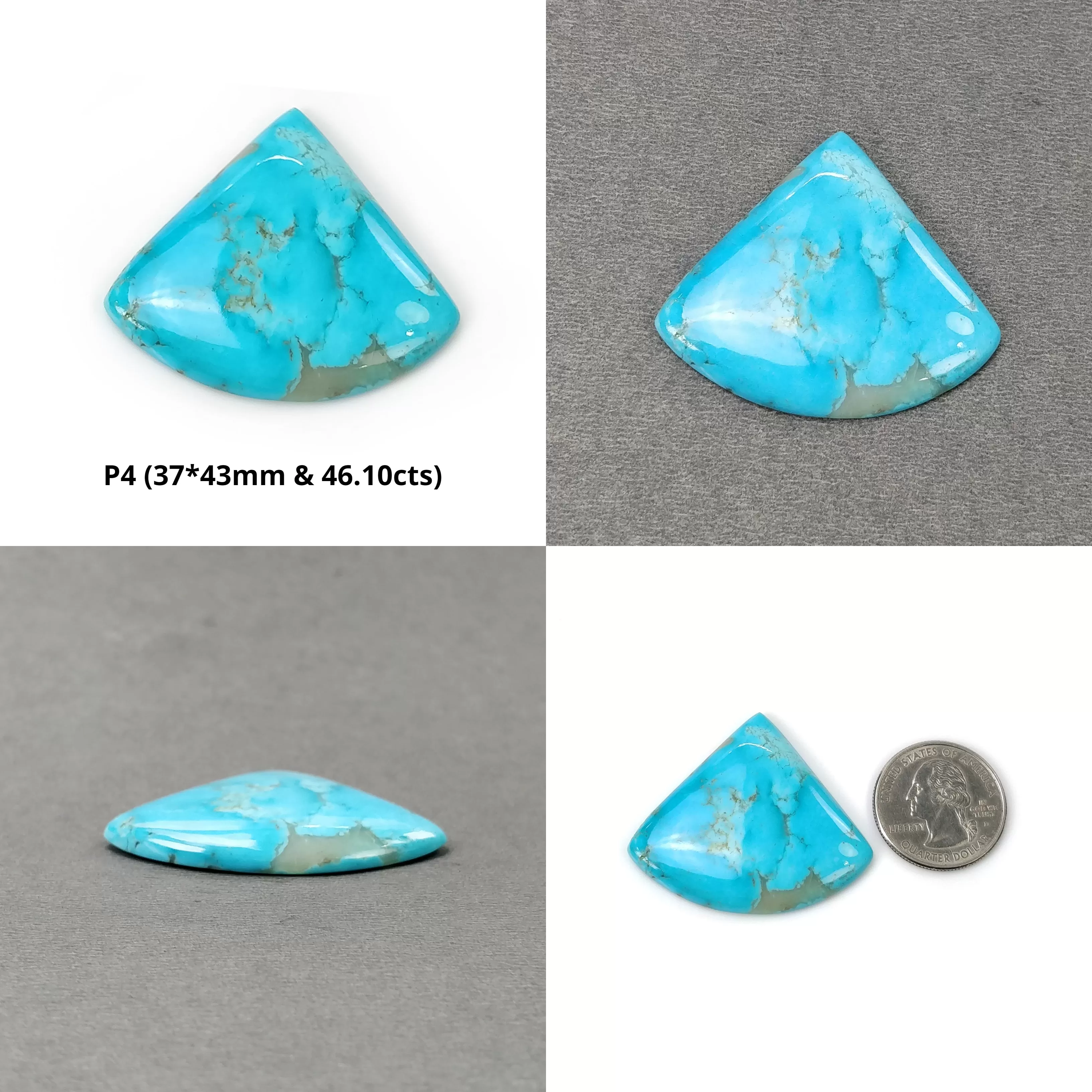 Blue TURQUOISE Gemstone Cabochon : Natural Untreated Sleeping Beauty Turquoise Oval, Uneven Shape 19*33mm - 37*43mm 1pc & Pair