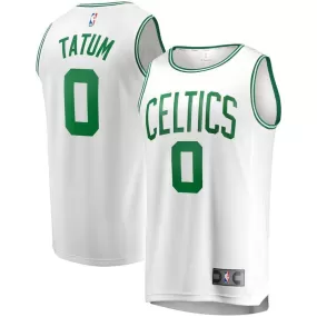 Boston Celtics Jayson Tatum Fanatics Branded Replica Fast Break Player Association Jersey Kids - White | Ireland I5053J3