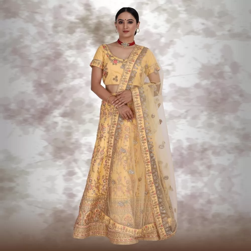 Bridal Lehenga choli in yellow