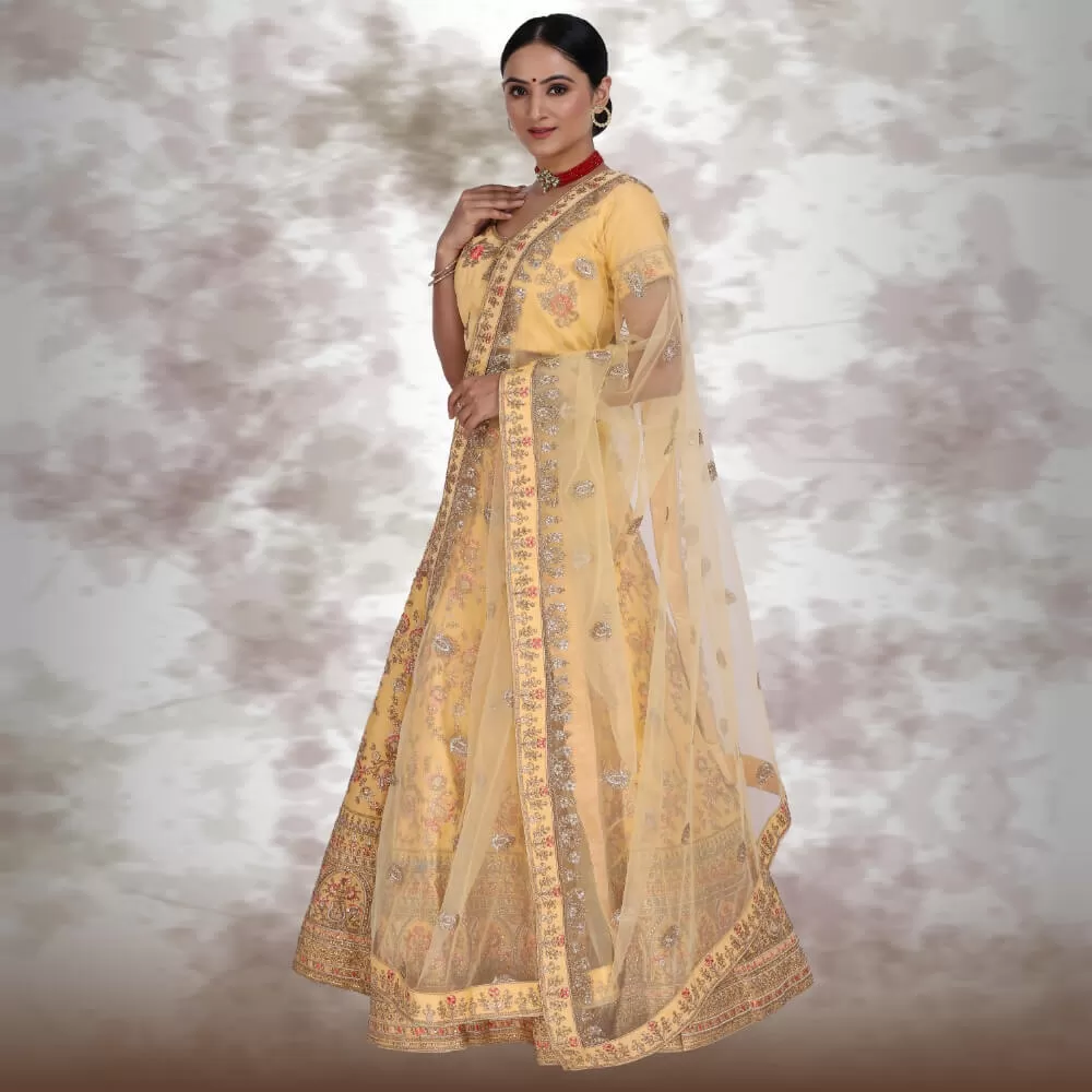 Bridal Lehenga choli in yellow