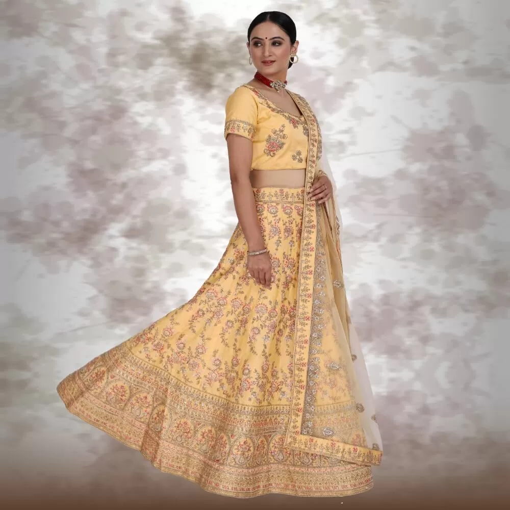 Bridal Lehenga choli in yellow