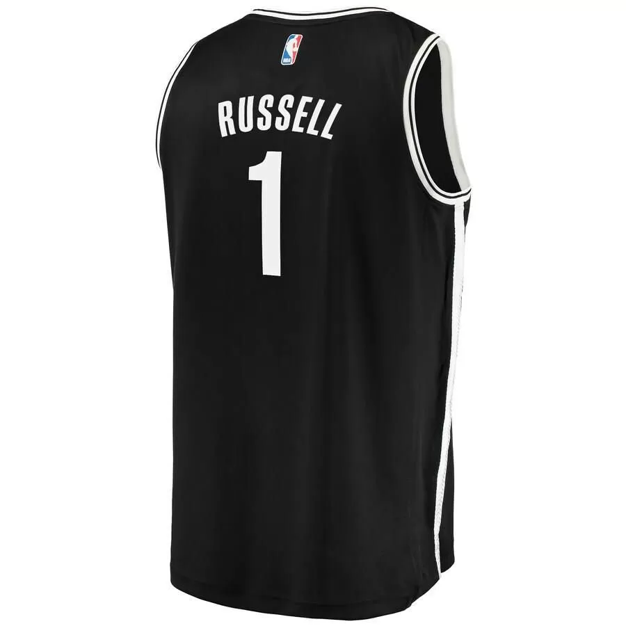 Brooklyn Nets D'Angelo Russell Fanatics Branded Replica Fast Break Icon Jersey Kids - Black | Ireland W1227N0