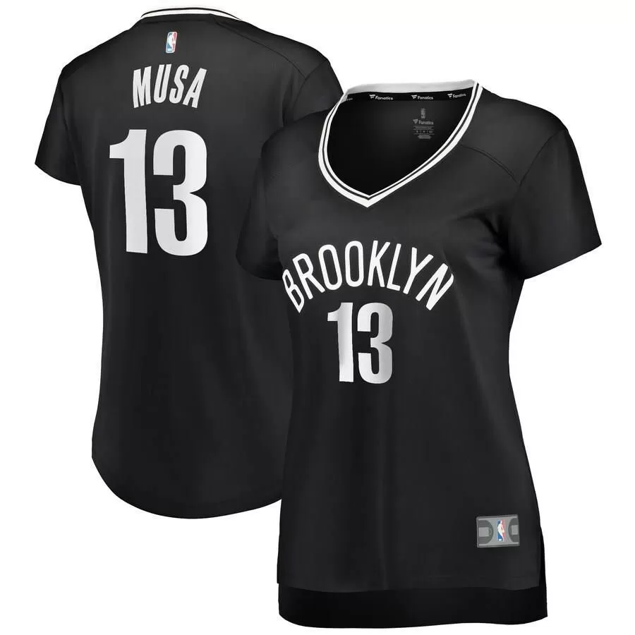 Brooklyn Nets Dzanan Musa Fanatics Branded Fast Break Player Icon Jersey Womens - Black | Ireland Q5211Q5