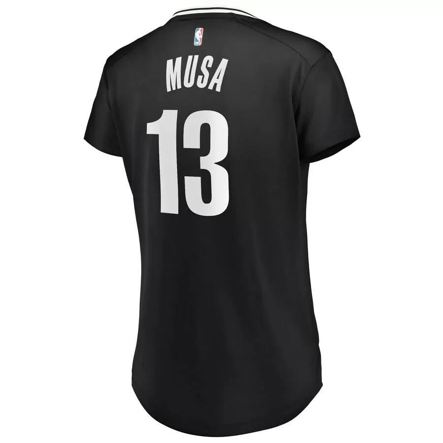 Brooklyn Nets Dzanan Musa Fanatics Branded Fast Break Player Icon Jersey Womens - Black | Ireland Q5211Q5