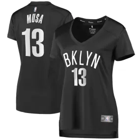 Brooklyn Nets Dzanan Musa Fanatics Branded Fast Break Player Statement Jersey Womens - Dark Grey | Ireland M1960B8