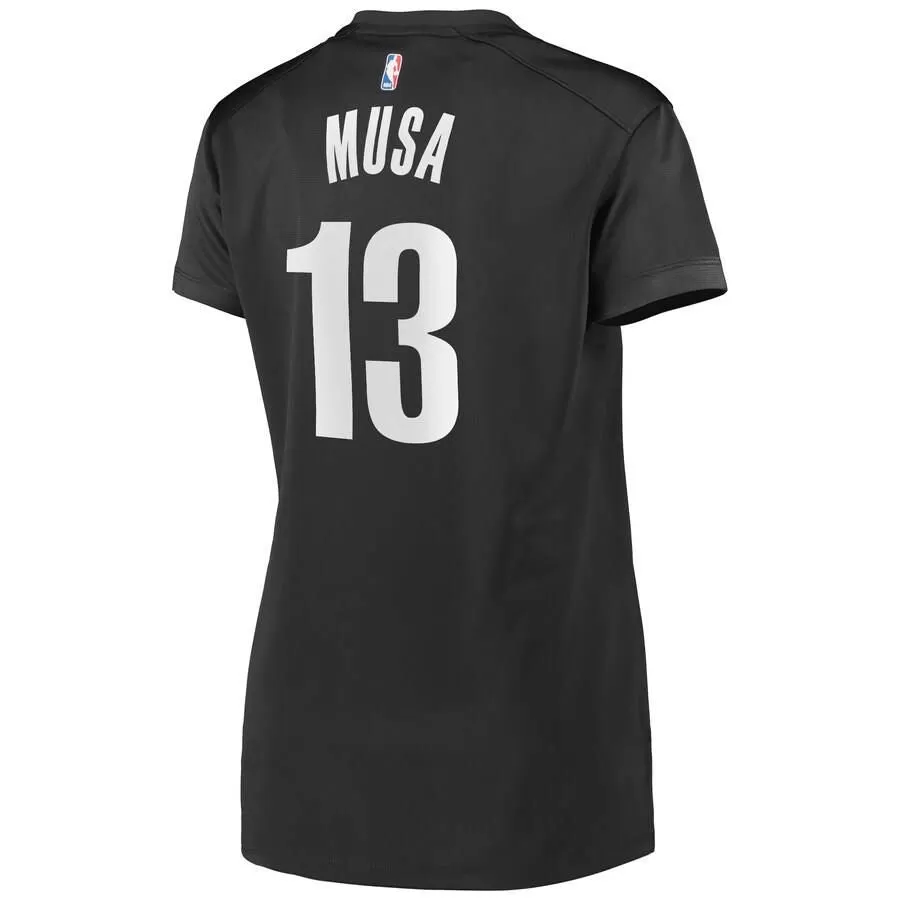 Brooklyn Nets Dzanan Musa Fanatics Branded Fast Break Player Statement Jersey Womens - Dark Grey | Ireland M1960B8