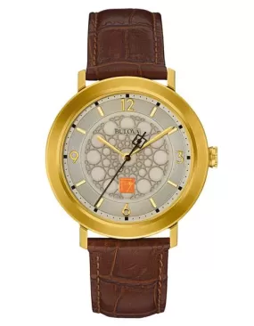 Bulova Ladies Frank Lloyd Wright SC Johnson Building Watch - Gold-Tone - Leather