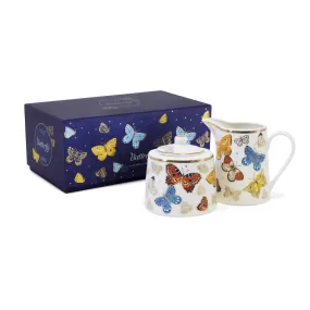 Butterfly Sugar Bowl & Milker Set