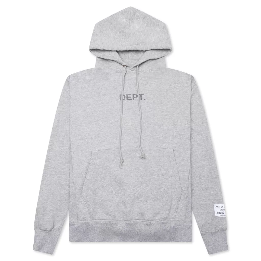 Center Logo Hoodie - Heather Grey