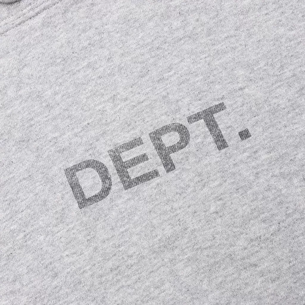 Center Logo Hoodie - Heather Grey