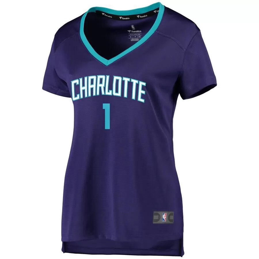 Charlotte Hornets Malik Monk Fanatics Branded Replica Fast Break Player Statement Jersey Womens - Purple | Ireland E4877T1