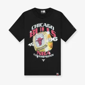 Chicago Bulls 1996 Champions Ring Oversize Tee - Black