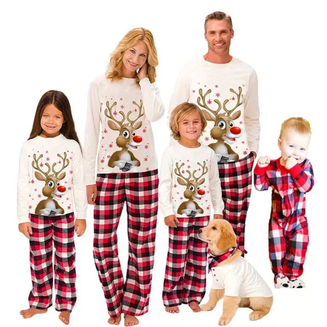 Christmas 2023 Holiday Premium Family Pajamas Clothing Sets Mom Dad Kids & Doggy