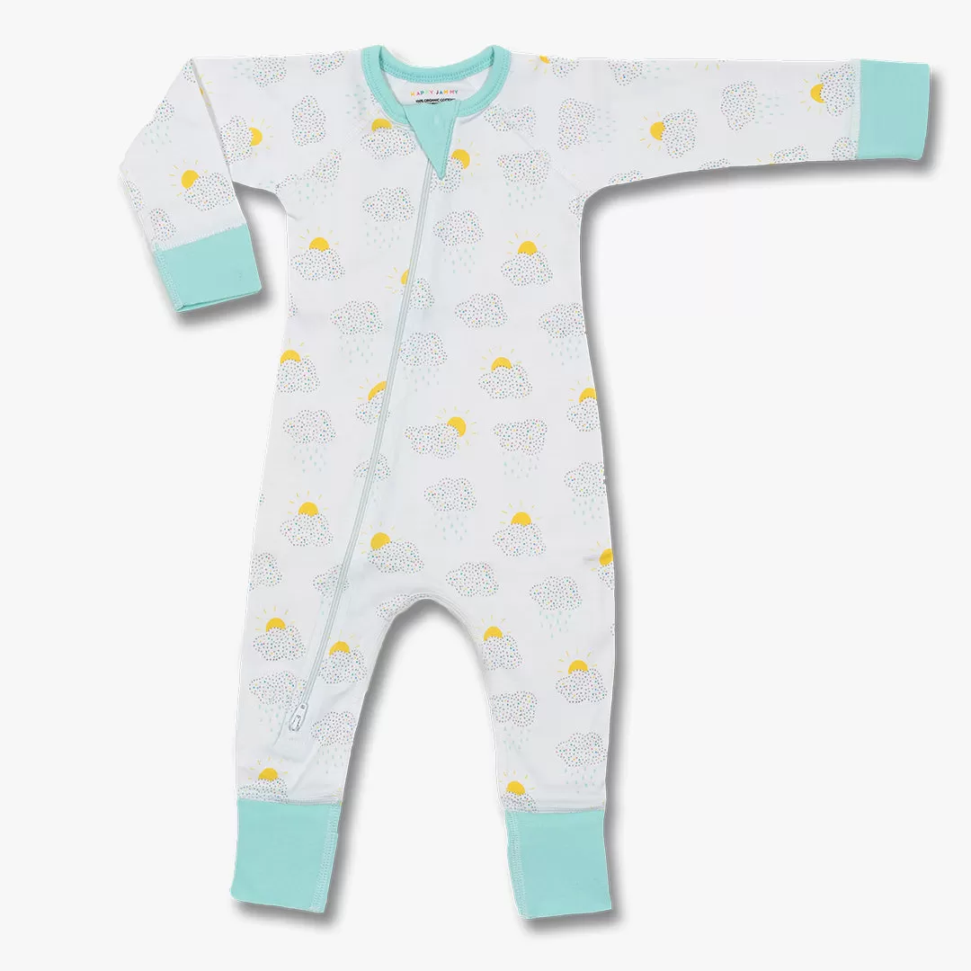 Clouds Zip Romper