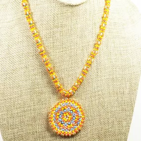 Daere Beaded Mandala Rope Necklace