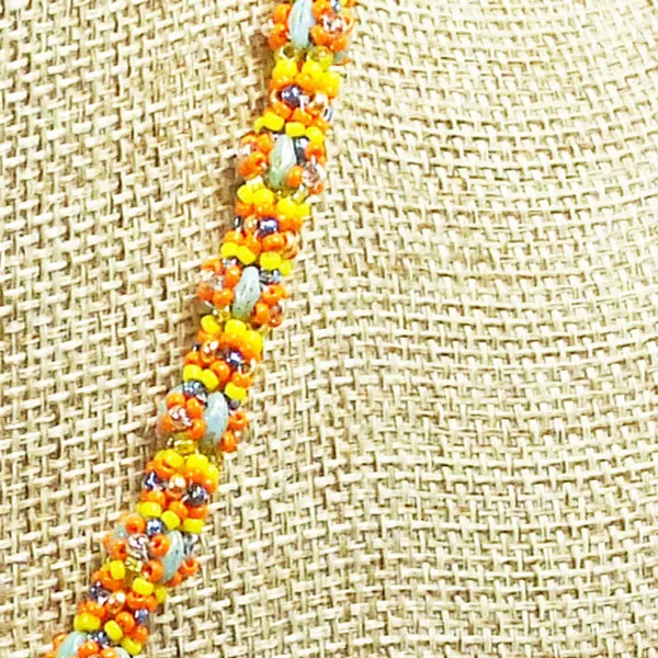 Daere Beaded Mandala Rope Necklace