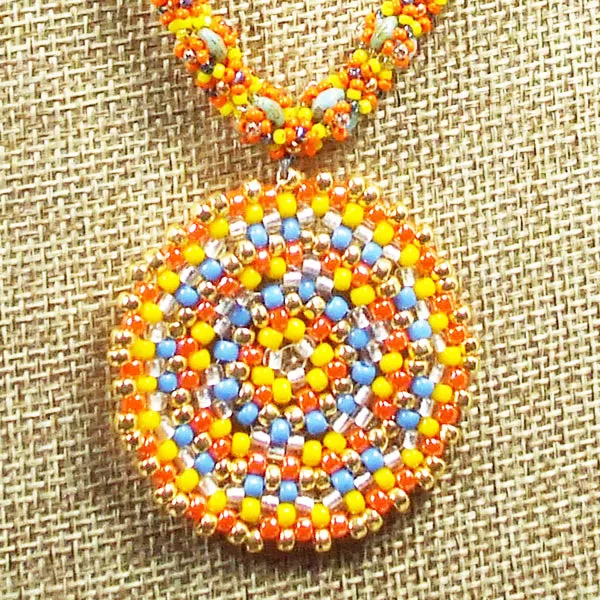 Daere Beaded Mandala Rope Necklace