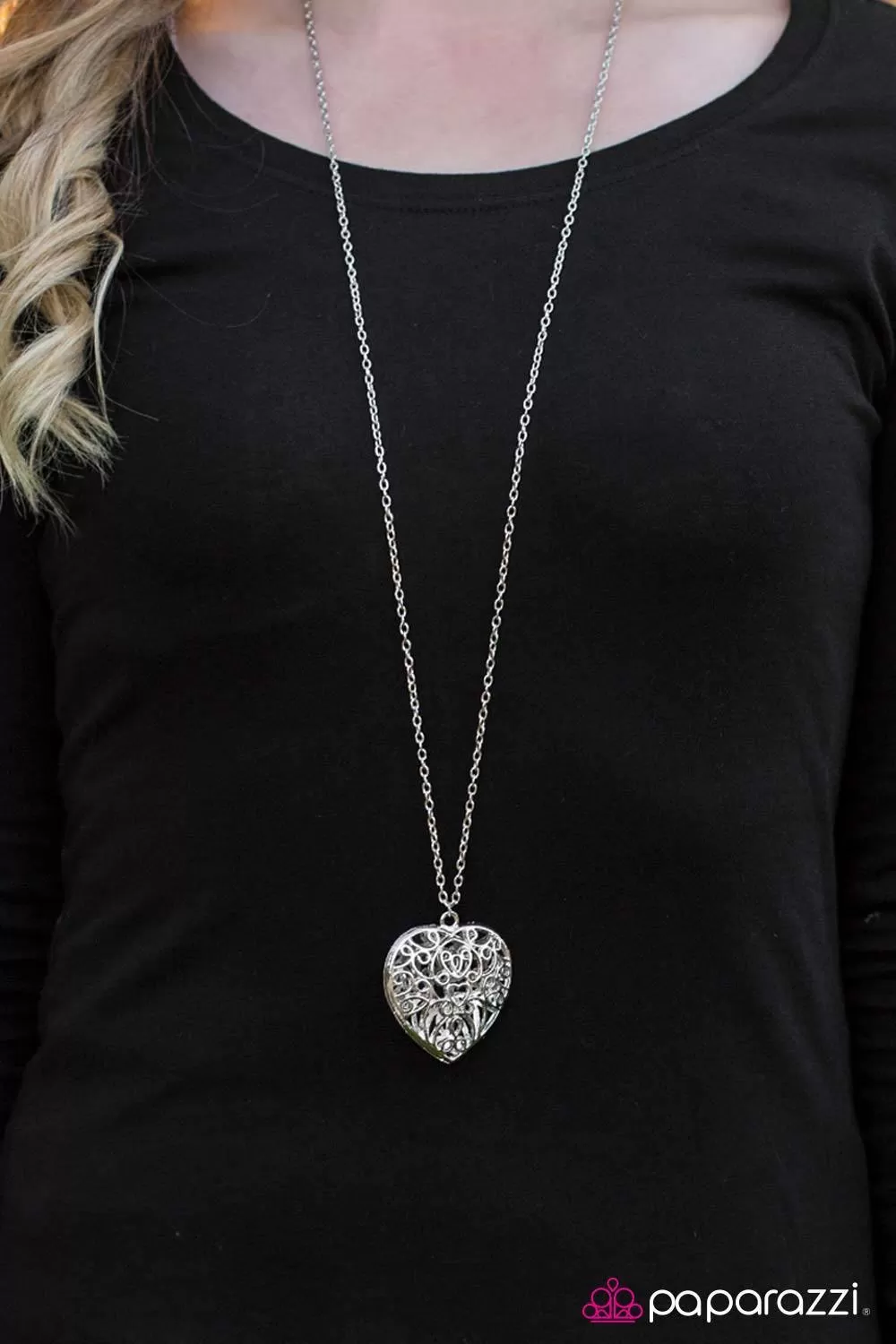 Deep In My Heart Silver Necklace - Paparazzi Accessories