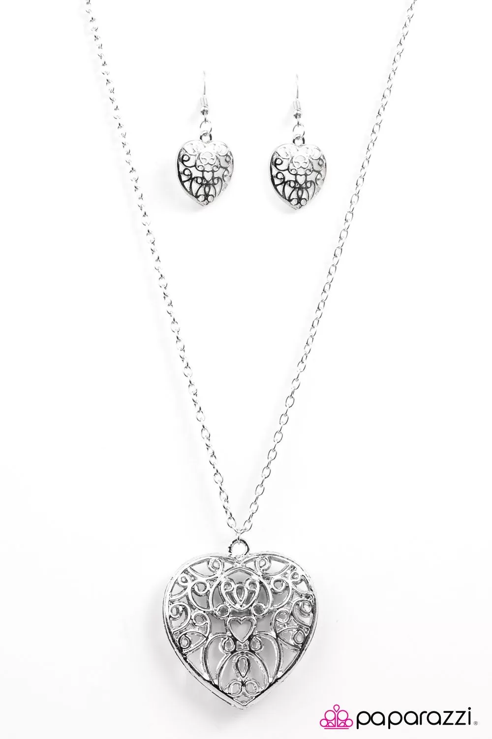 Deep In My Heart Silver Necklace - Paparazzi Accessories