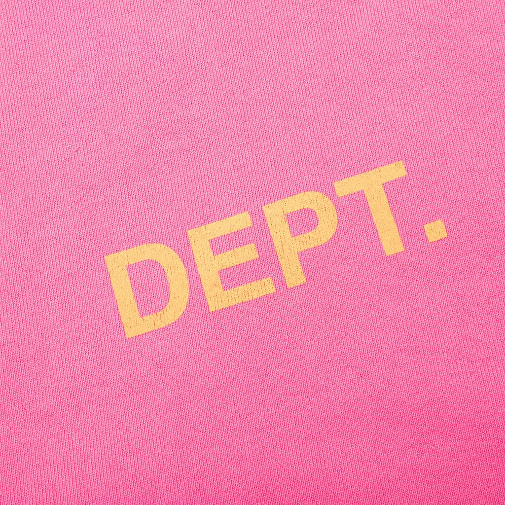 Dept Logo Hoodie - Fluorescent Pink