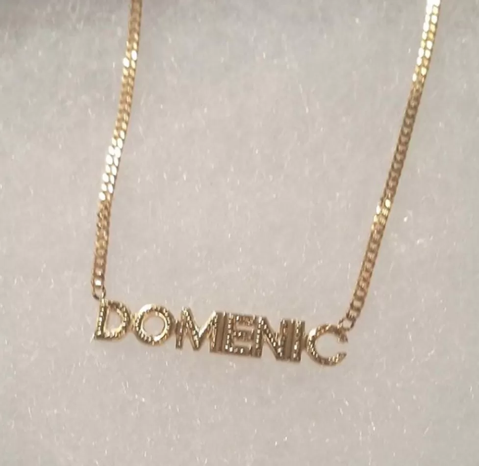 Diamond Cut Block Name Necklace - Kylie Jenner - Khloe Kardashian