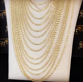 Diamond cut rope chain