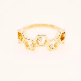 Diamond Honeycomb Ring