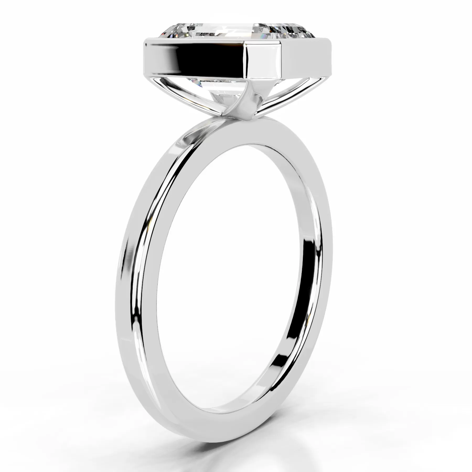 Dima Diamond Engagement Ring   (2 Carat) -18K White Gold