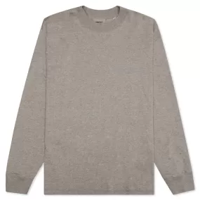 Essentials L/S Tee - Dark Heather Oatmeal