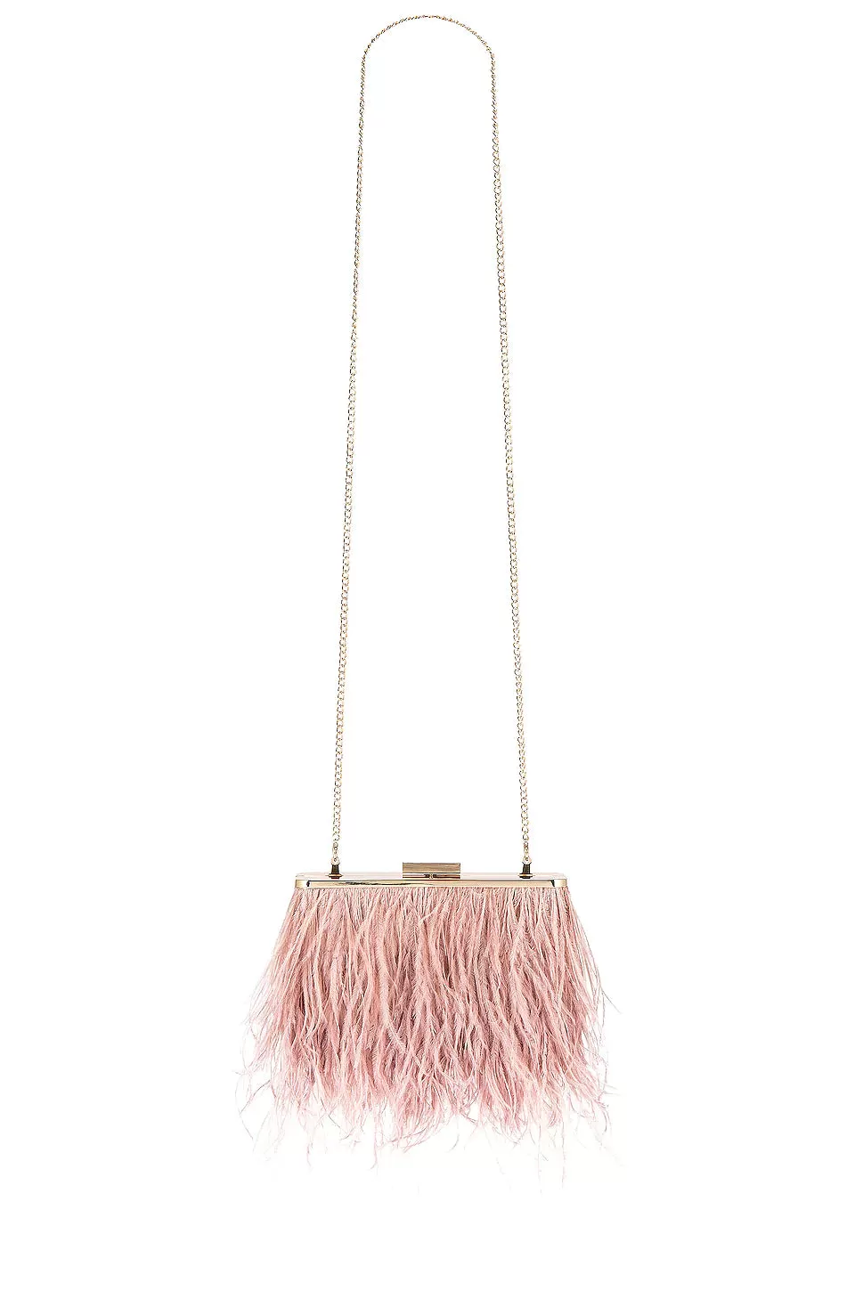 Estelle Feathered Clutch - Blush