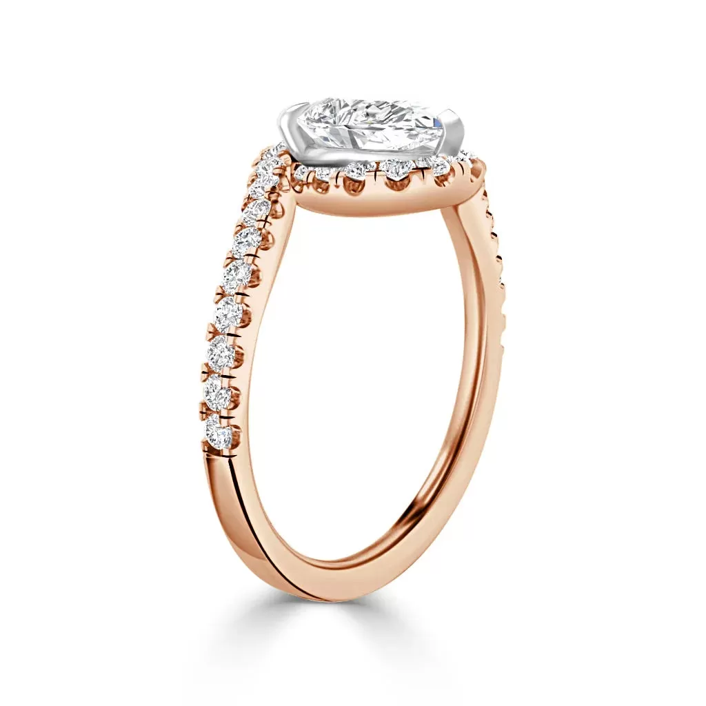 Evelyn - 18ct Rose Gold - Pear