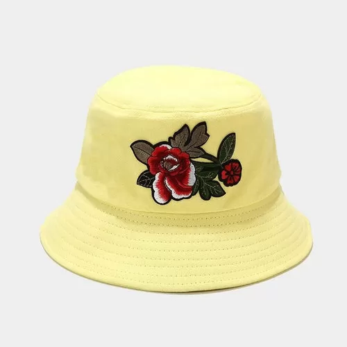 Fashion Cotton Embroidery Bucket Hat