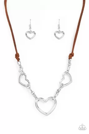 Fashionable Flirt - Brown Necklace