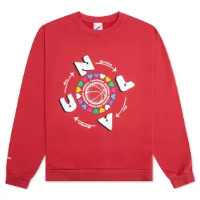 Feature x UNLV Love and Basketball Crewneck - Pigment Red